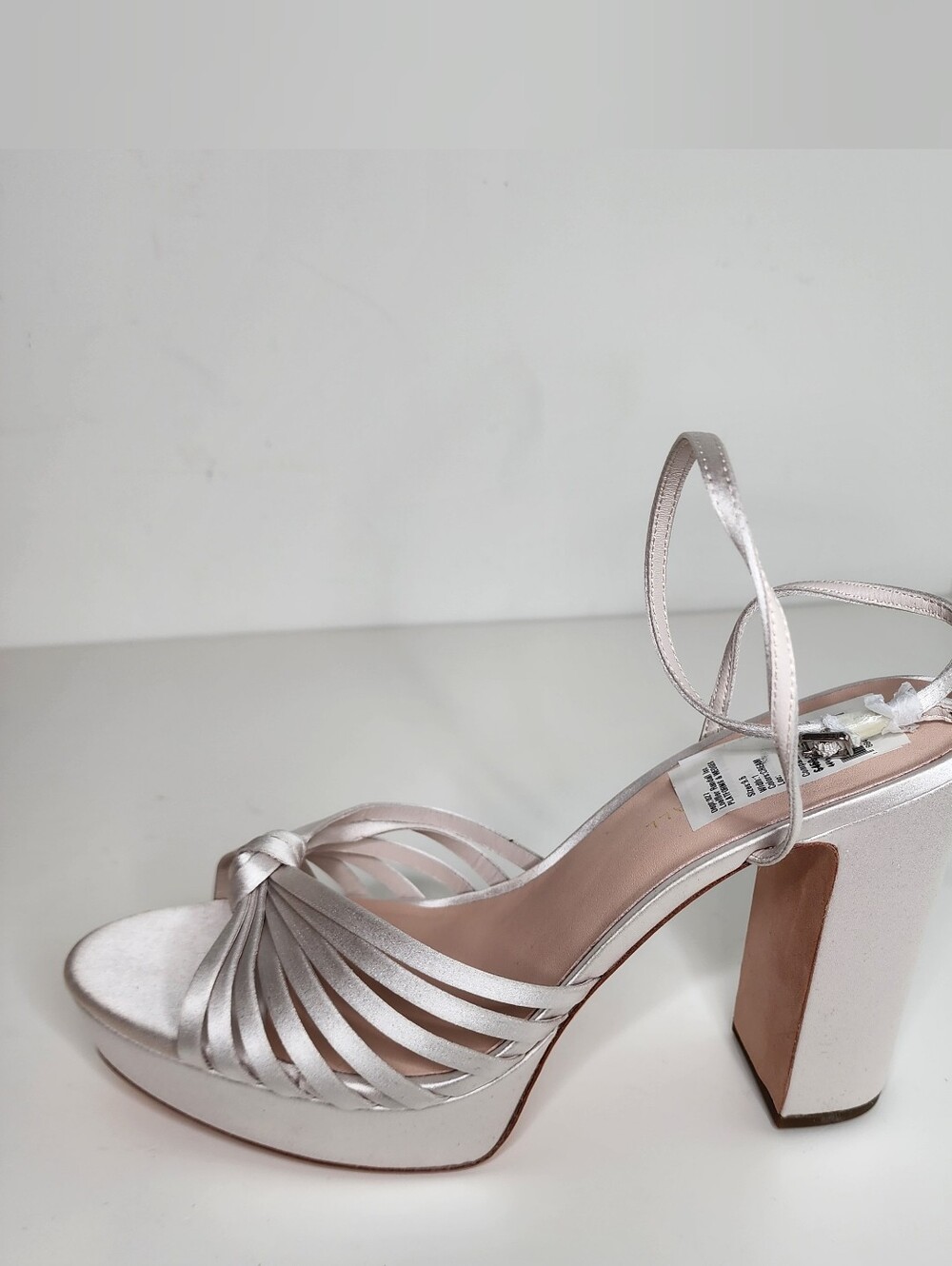 Loeffler Randall Rivka Womens Platform Block Heel Sandals In Cream Size 9.5 - Picture 3 of 8